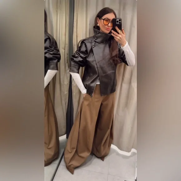 ZARA VOLUME WIDE LEG PANTS ZW COLLECTION
